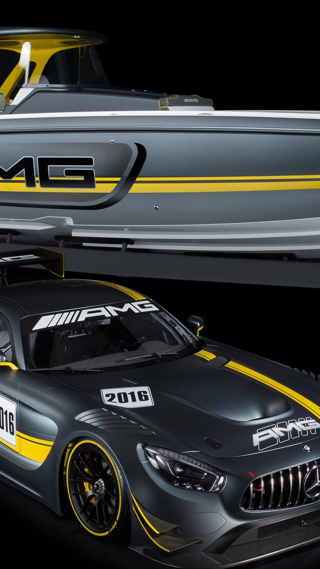 Iphone Wallpaper Mercedes-benz Amg Gt3 C190 Supercar - Amg Speedboat - HD Wallpaper 