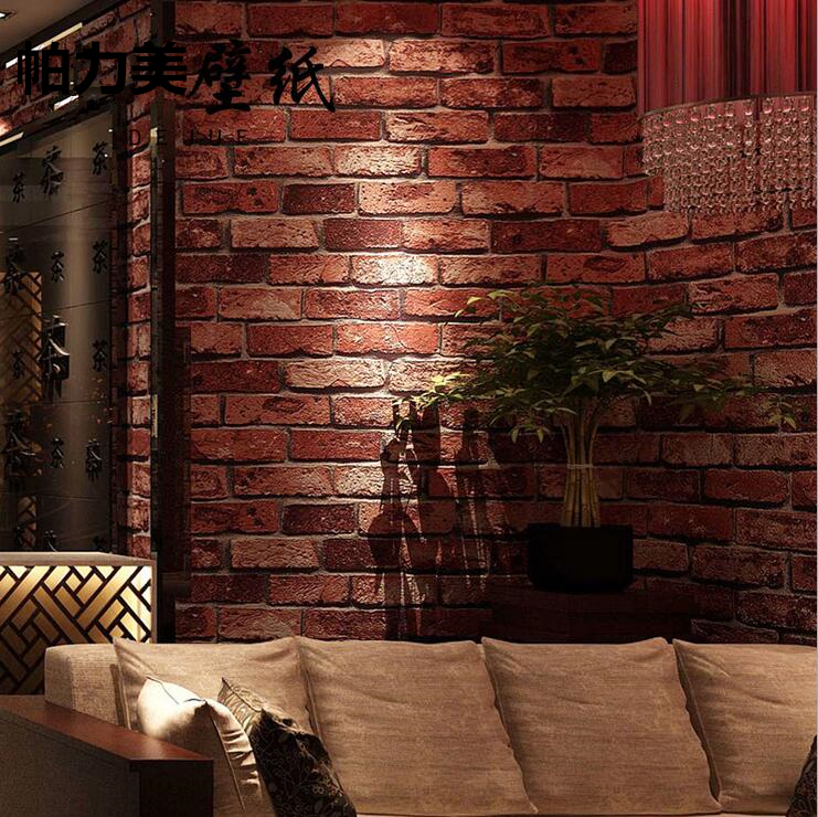 Simulation Culture Brick Brick Chinese Wallpaper Living - Rustic Wallpaper For Living Room - HD Wallpaper 