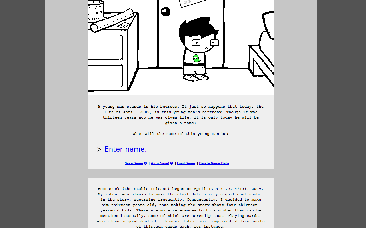 Commentary For Homestuck Act 1 And Act - Homestuck Page 1 - HD Wallpaper 