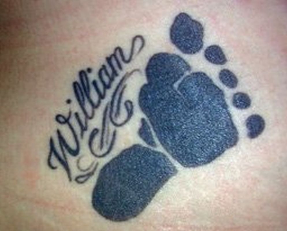 Baby Foot Tattoo Handprint - HD Wallpaper 