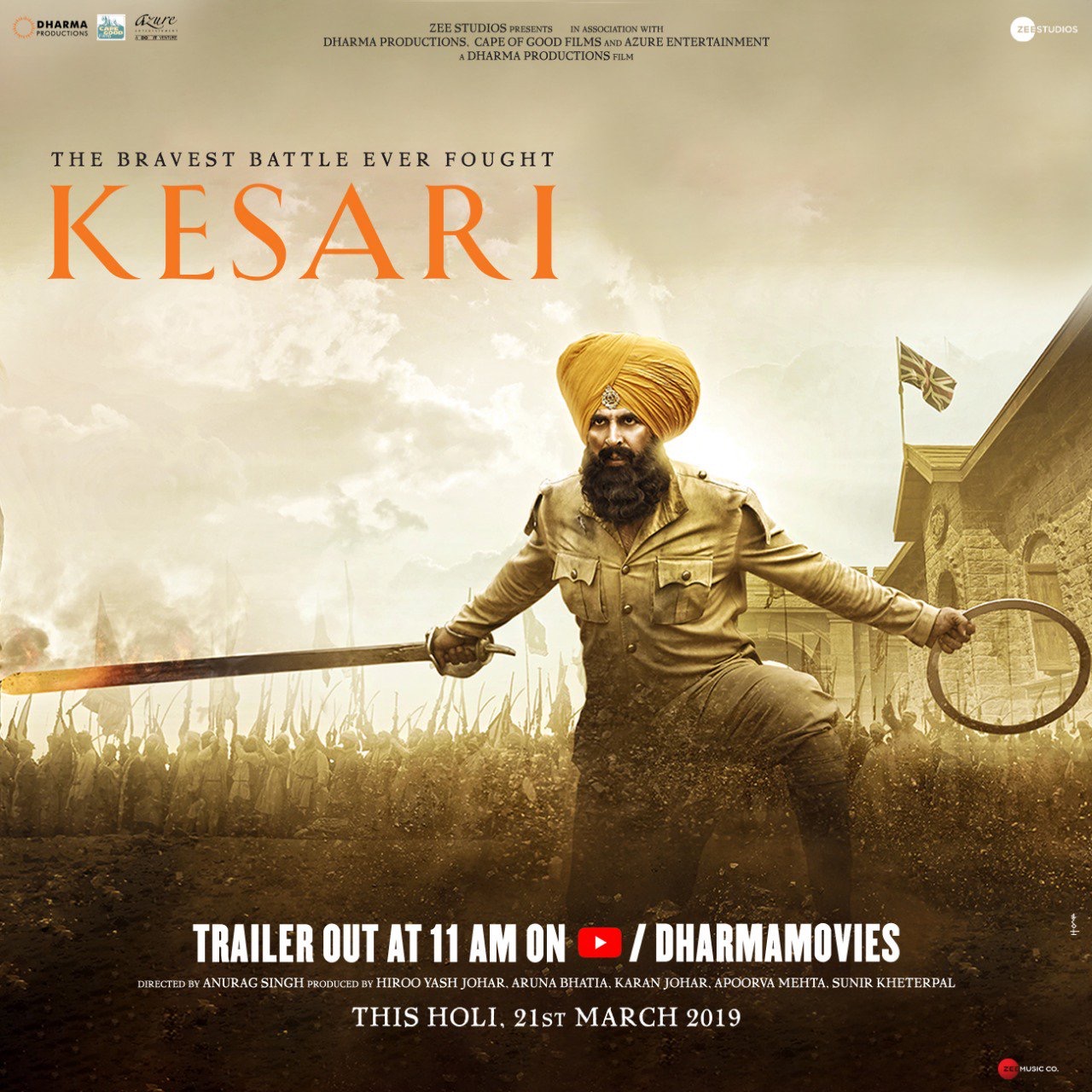 Kesari Movie Poster - HD Wallpaper 