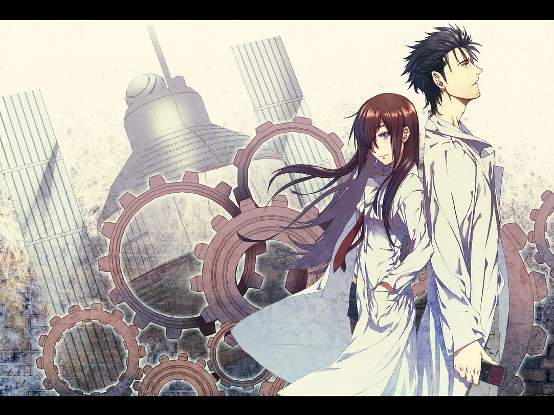 Makise Kurisu Y Okabe - HD Wallpaper 