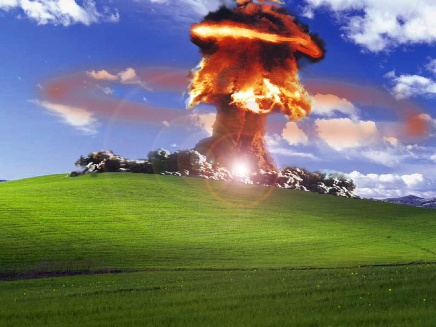 Bliss Sky Nature Grassland Cloud Grass Field Atmosphere - Windows Xp Background Meme - HD Wallpaper 