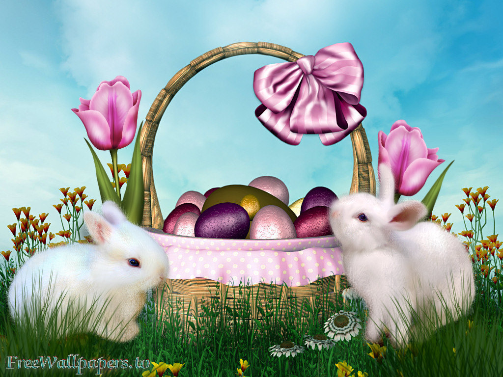 Free Easter Desktop Wallpaper - Cute Easter Desktop Backgrounds - HD Wallpaper 