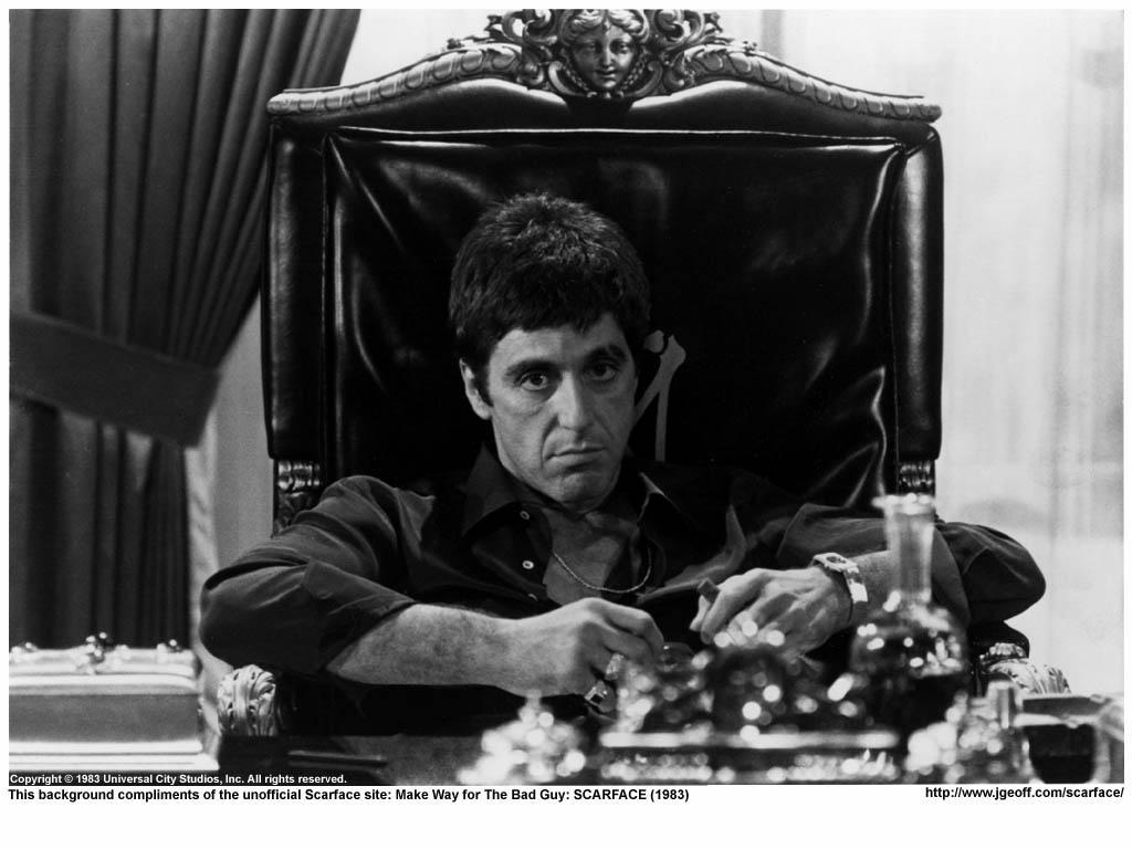 Scarface Wallpaper - Tony Montana In Chair - HD Wallpaper 