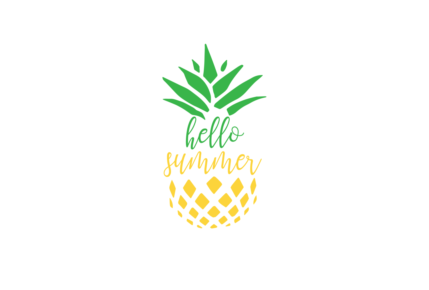 Hello Summer Desktop Wallpaper - Blue Pineapple Clip Art - HD Wallpaper 