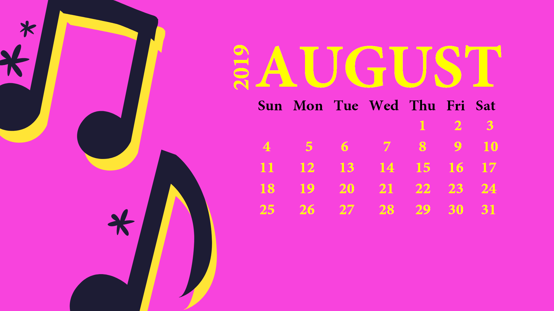 August 2019 Desktop Wallpaper With Calendar - August 2019 Desktop Calendar - HD Wallpaper 