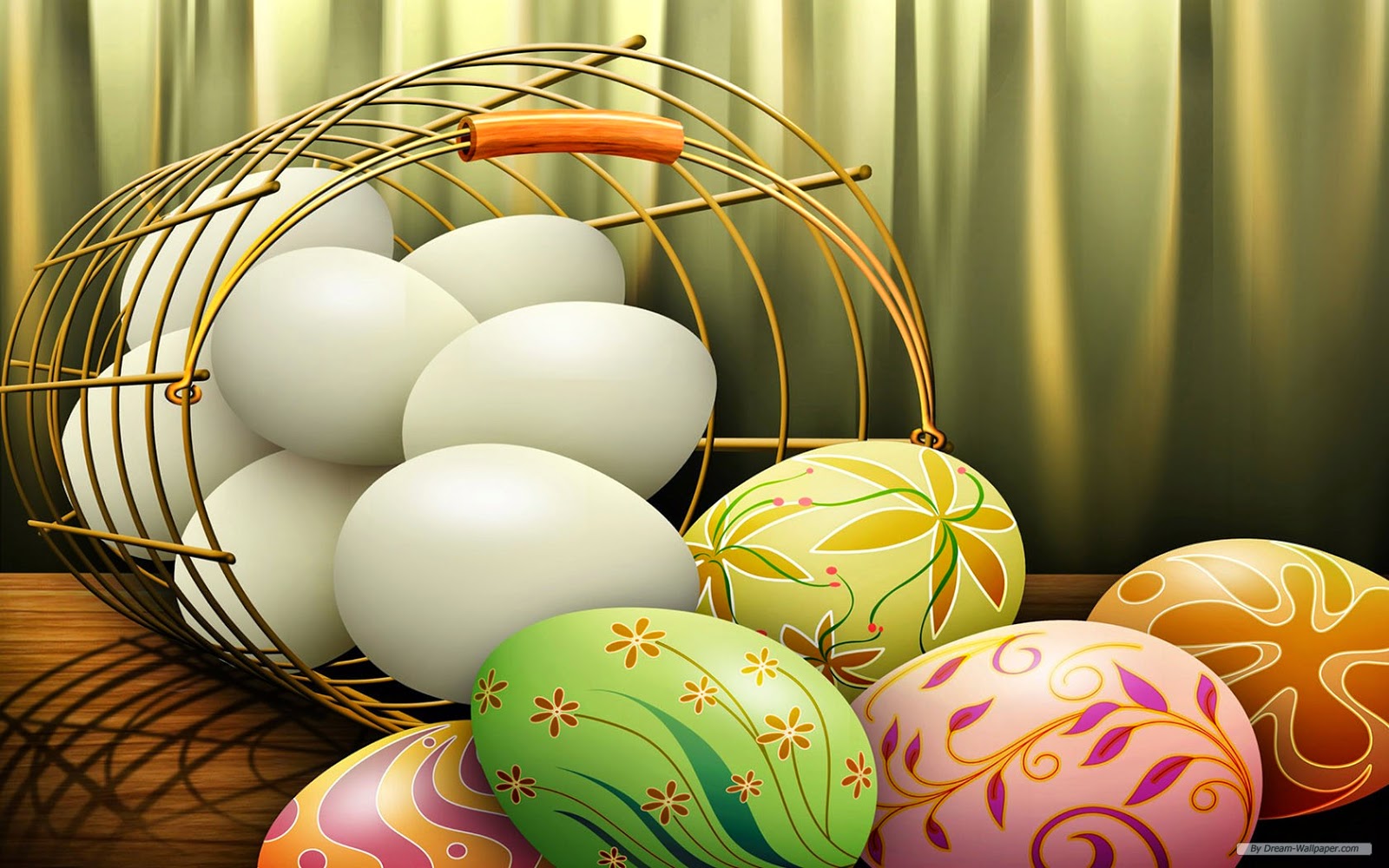 Free Easter Desktop Wallpaper - Easter Eggs On Tablet - HD Wallpaper 