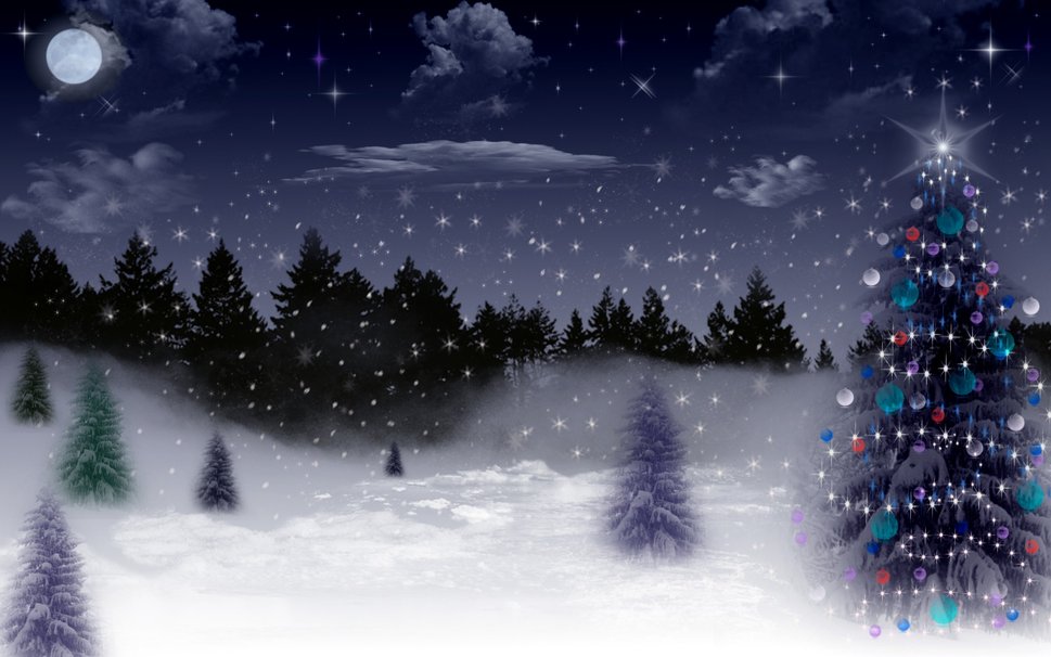 Christmas Tree - HD Wallpaper 