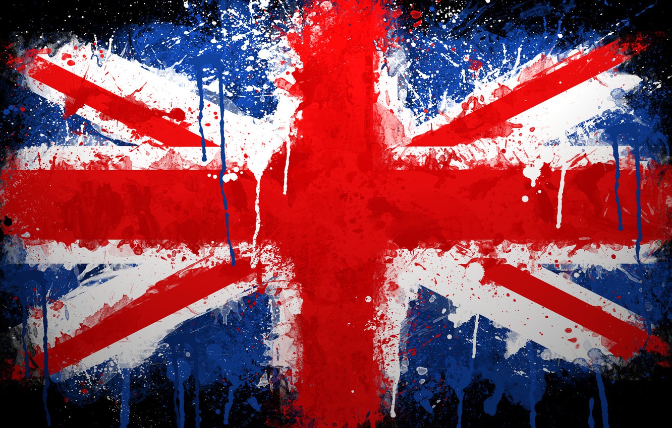 Photo Wallpaper Paint, Flag, Uk, Union Jack - British Flag Hd - HD Wallpaper 