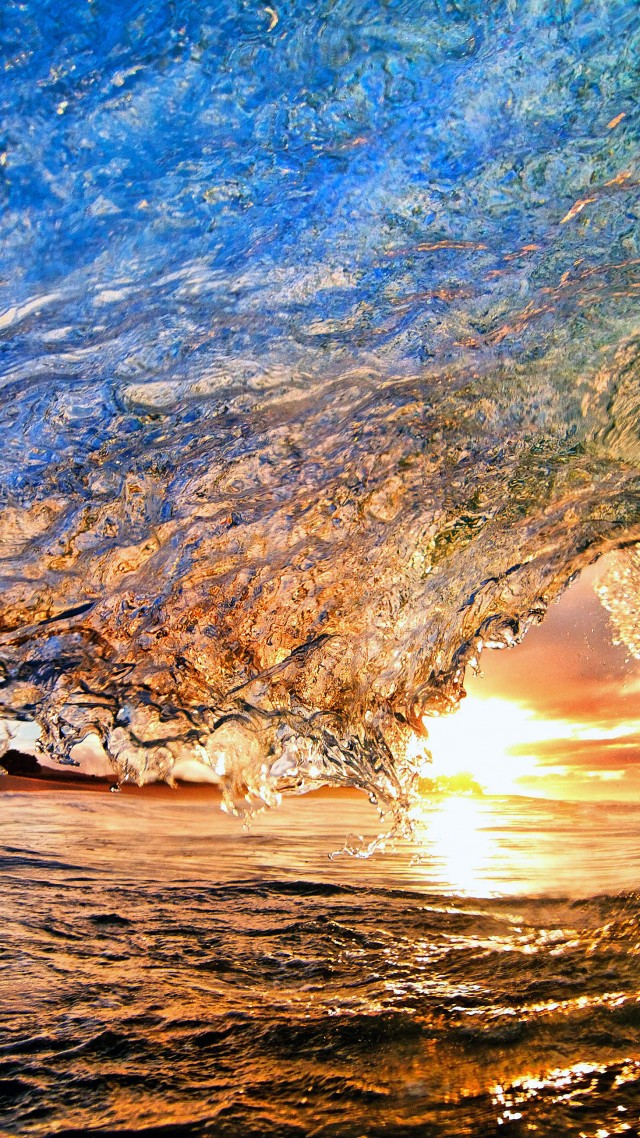 Sea, 4k, Hd Wallpaper, Ocean, Water, Sunset, Sunrise, - Wave Wallpaper Iphone - HD Wallpaper 