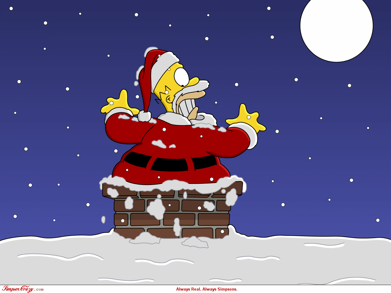 Homer Christmas - HD Wallpaper 