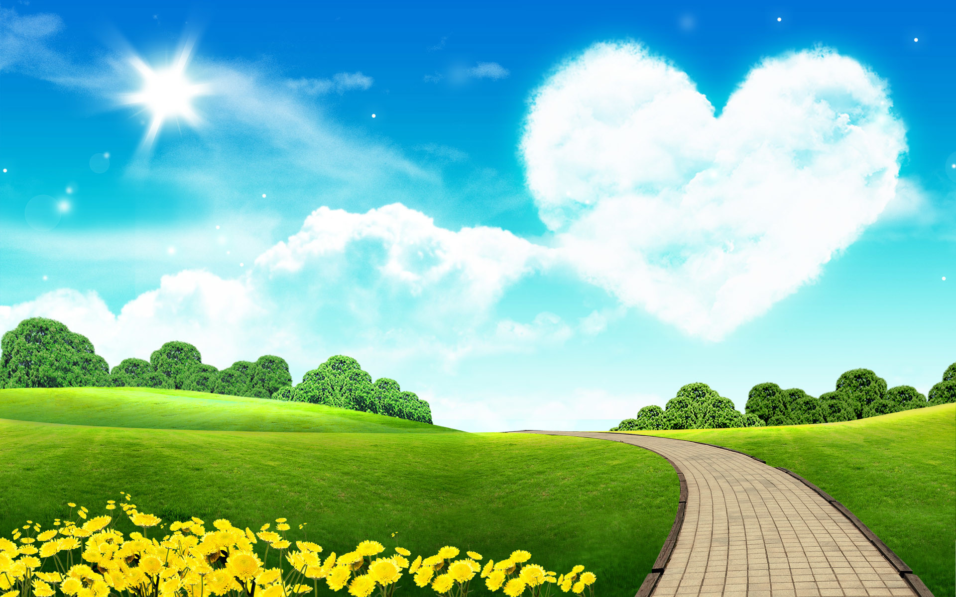 Hd Quality Nature And Landscape Wallpapers Free Download - Lovely Sky - HD Wallpaper 