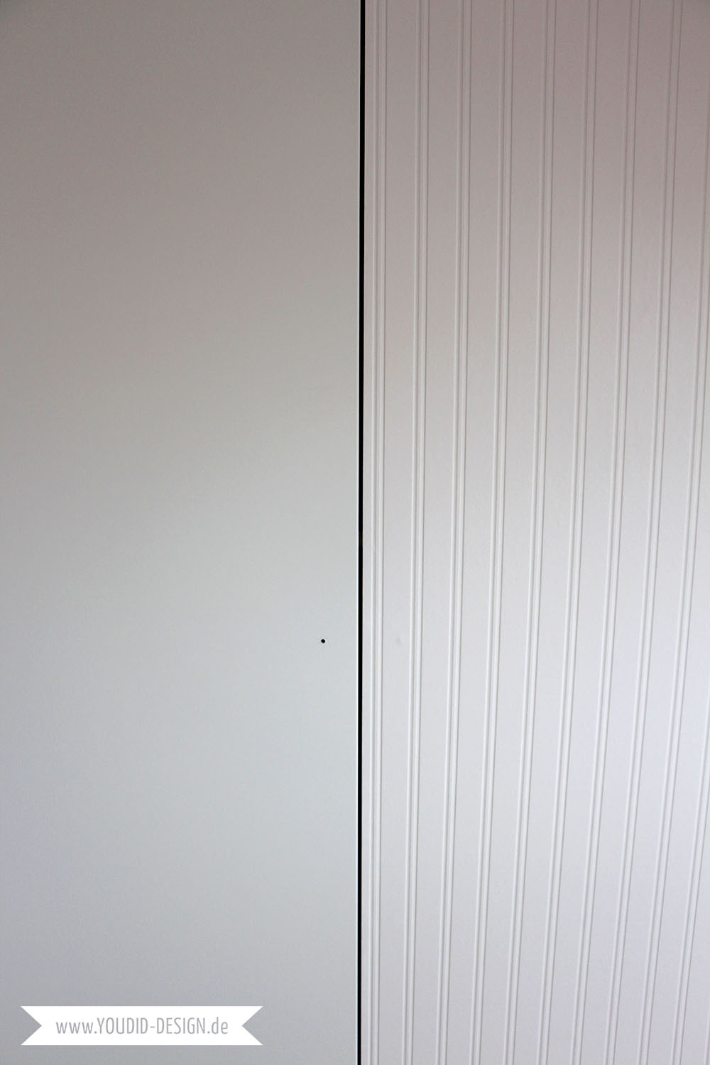 Vorher Nachher Beadboard Wallpaper Auf Ikea Kleiderschrank - Sliding Door - HD Wallpaper 