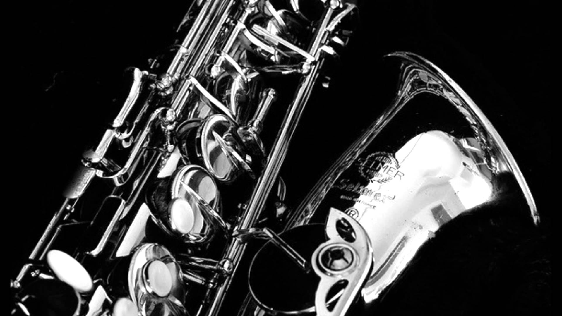 Sax Wallpaper - Black And White Saxophone - HD Wallpaper 