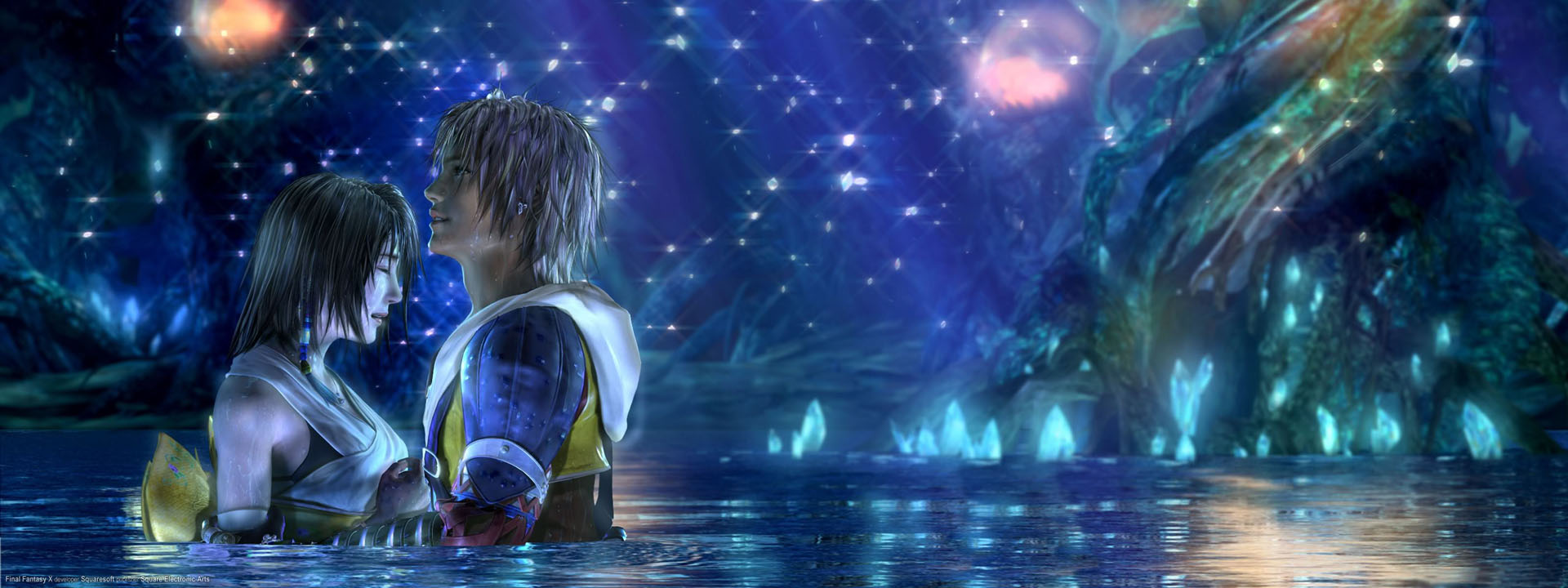 Tidus And Yuna Dual Screen - Final Fantasy X - HD Wallpaper 