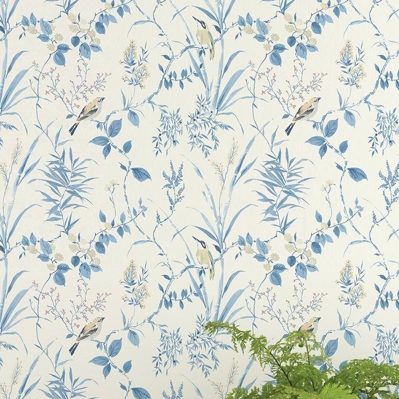 Botanical Wallpaper Blue Uk - HD Wallpaper 