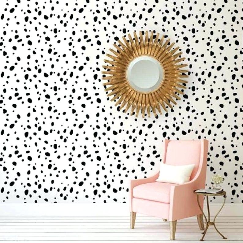 Wallpaper Stencil Wallpaper Stencils Material Wallpaper - Dalmatian Pattern Wallpaper Bedroom - HD Wallpaper 