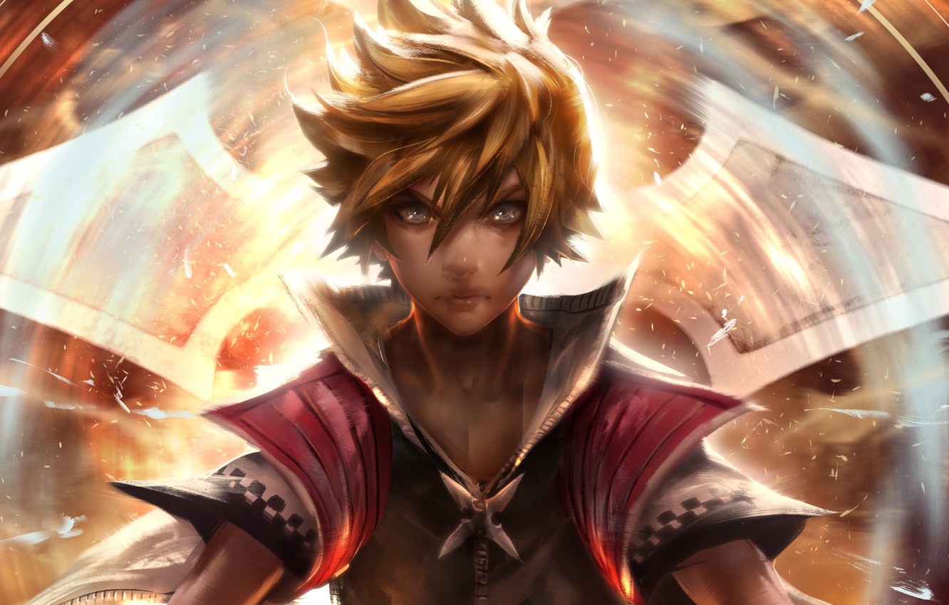 Photo Wallpaper The Game, Anime, Art, Guy, Gianluca - Roxas Wallpaper Kingdom Hearts - HD Wallpaper 