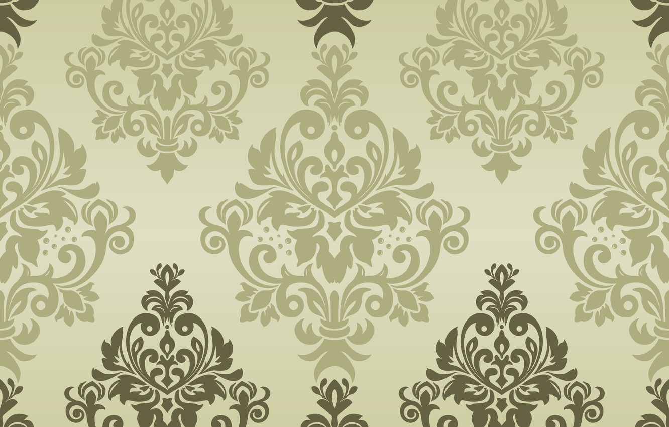 Photo Wallpaper Green, Vector, Texture, Ornament, Background, - 無料 ベクター クラシック デザイン 柄 - HD Wallpaper 