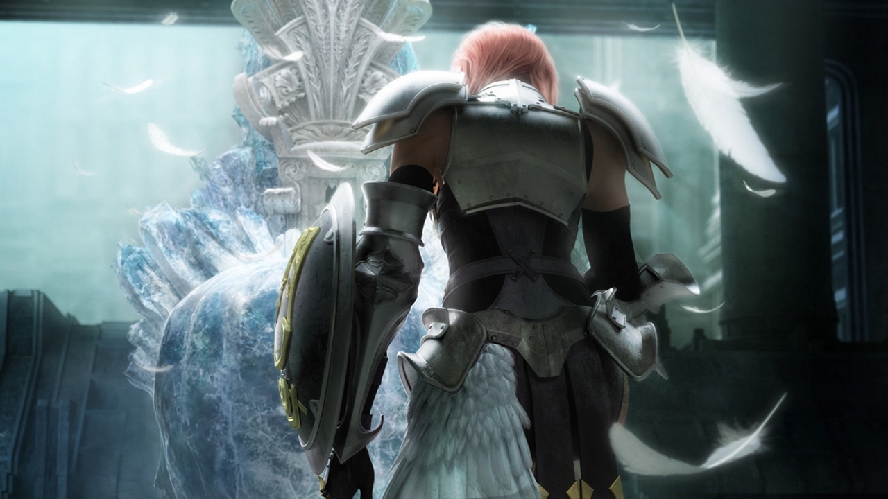 Wallpaper Final Fantasy Xiii, Characters, Back, Feathers, - Ff Xiii 2 Lightning - HD Wallpaper 