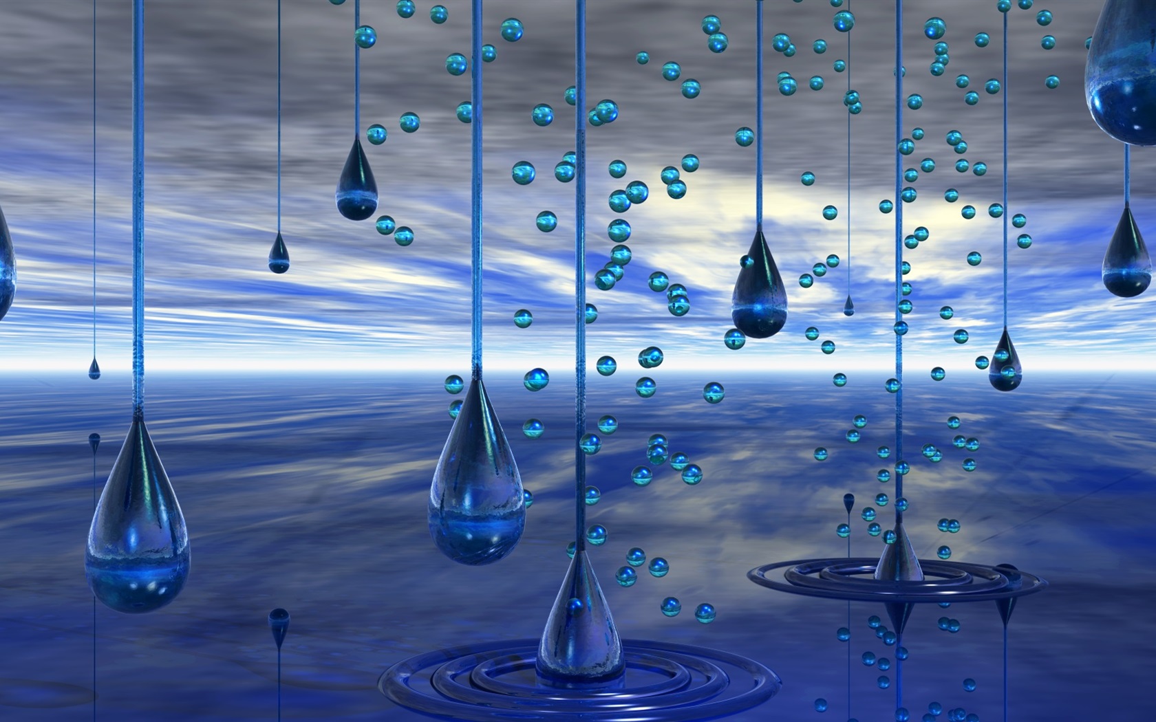 Gotas De Agua En 3d - HD Wallpaper 