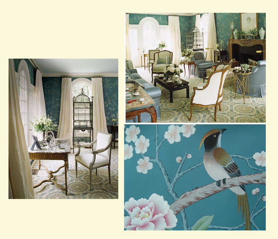 Chinoiserie Birds And Flowers - HD Wallpaper 