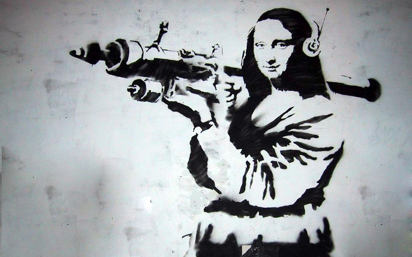Wallpaper - Banksy Mona Lisa - HD Wallpaper 