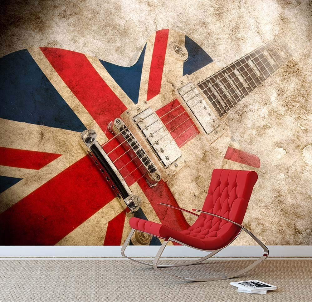 Vintage Union Jack Guitar Wall Mural Photo Wallpaper - Yardbirds Best Of The Rarities - HD Wallpaper 