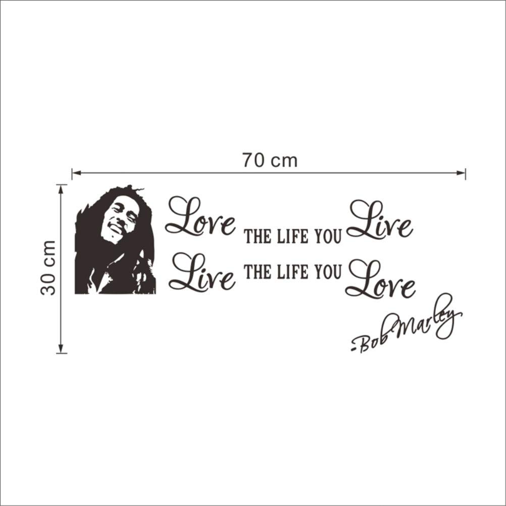 Bob Marley Quotes Vinyl Wall Decals Poster Wall Art - HD Wallpaper 