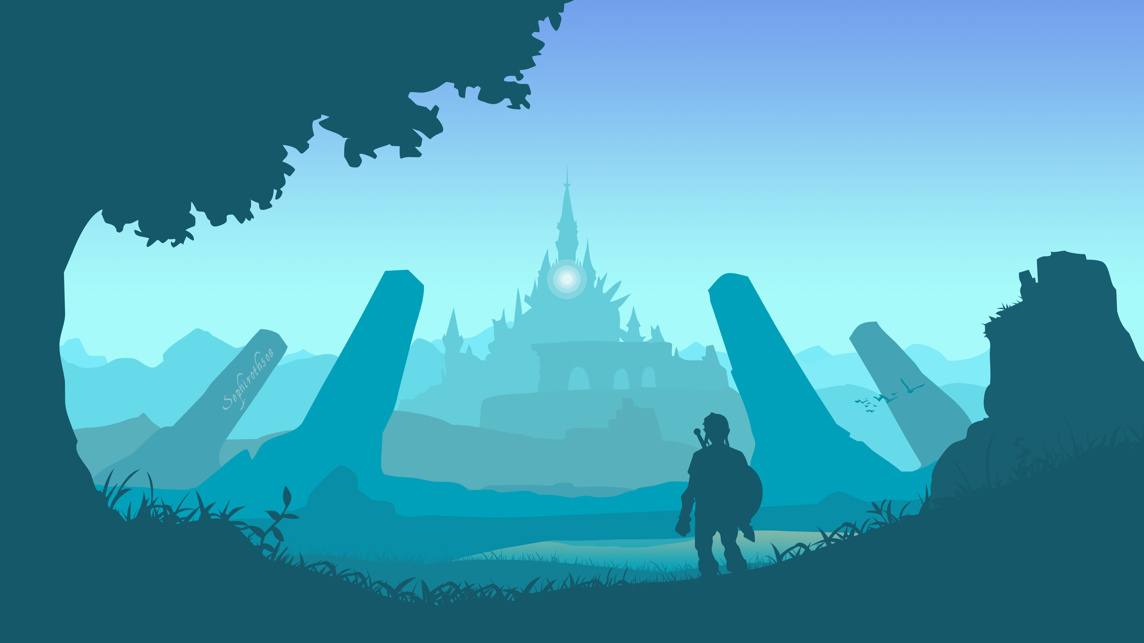 Made A Botw Vector Wallpaper - Zelda Breath Of The Wild - HD Wallpaper 
