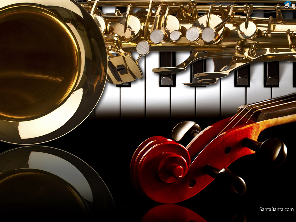 Musical Instruments - Piano Violin And Saxophone - HD Wallpaper 