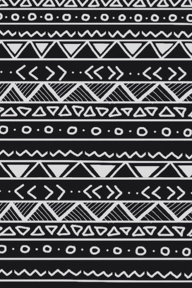 Tribal Wallpaper - Bohemian Wallpaper Black And White - 640x960 Wallpaper -  