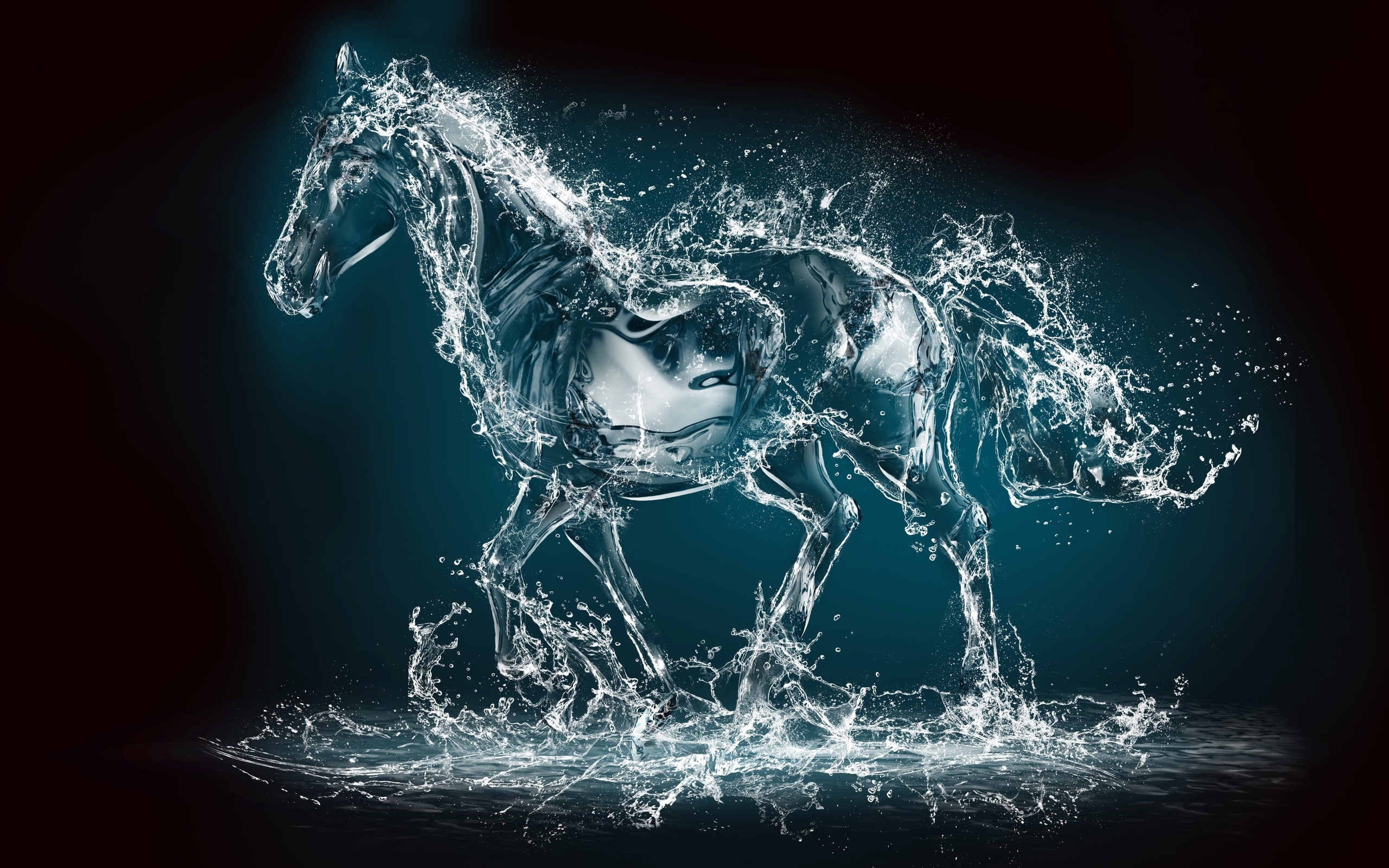 Water Horse Background - HD Wallpaper 