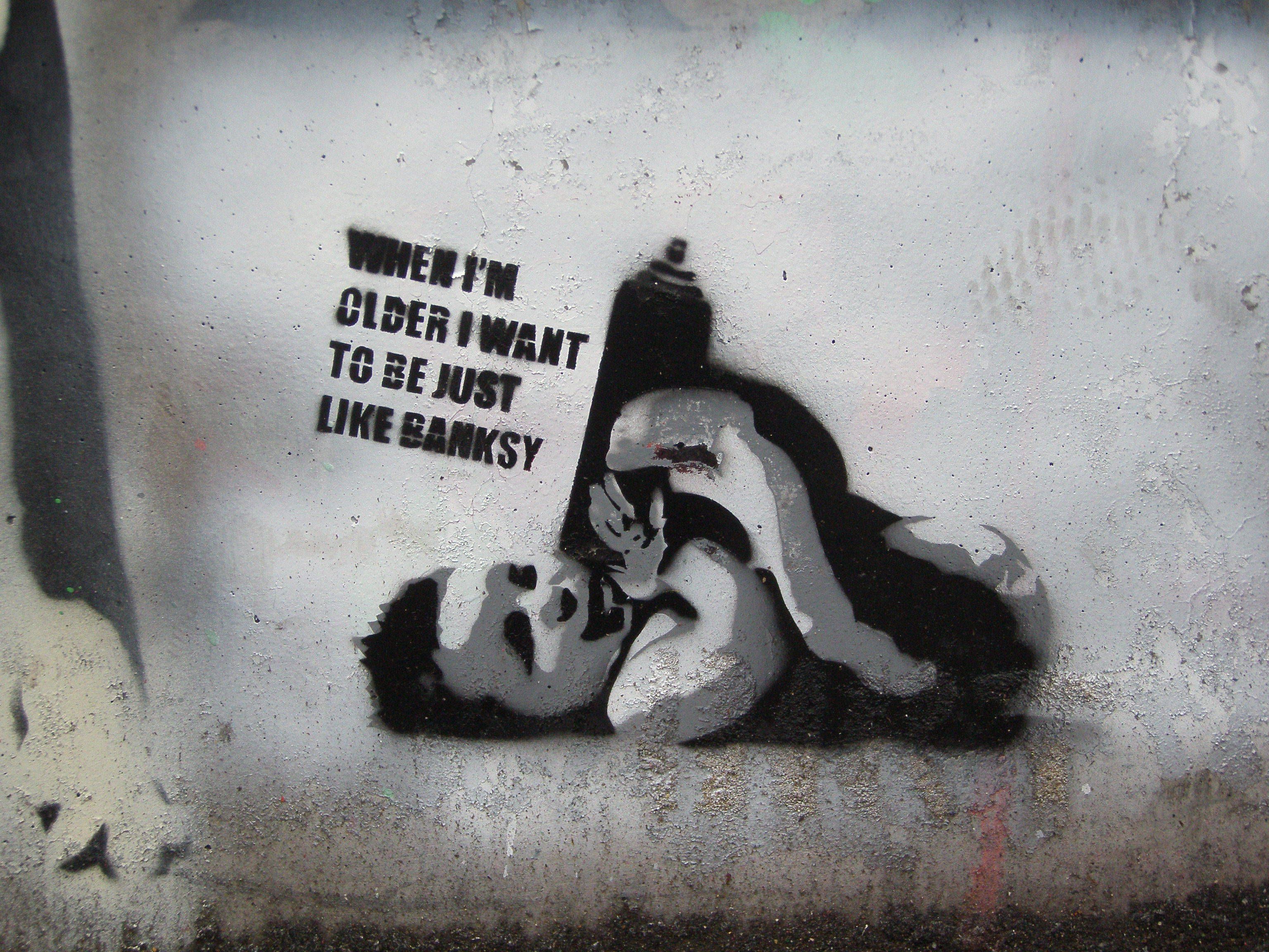 Banksy Baby - HD Wallpaper 