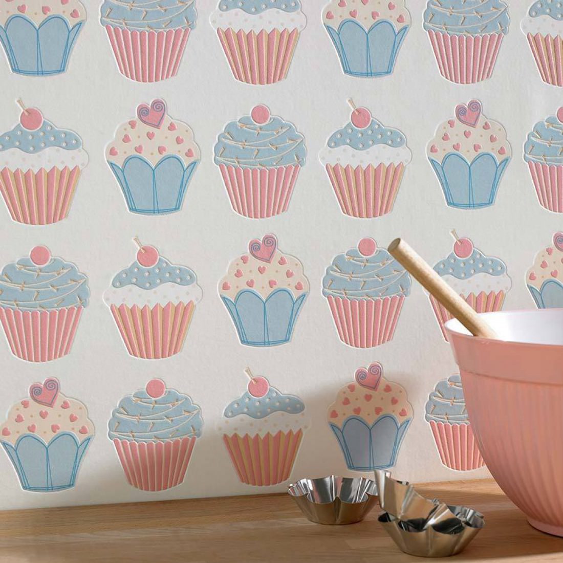 Cupcake Wallpaper For Kitchen - HD Wallpaper 