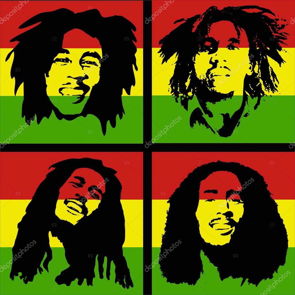 Bob Marley Vector Drawing - HD Wallpaper 