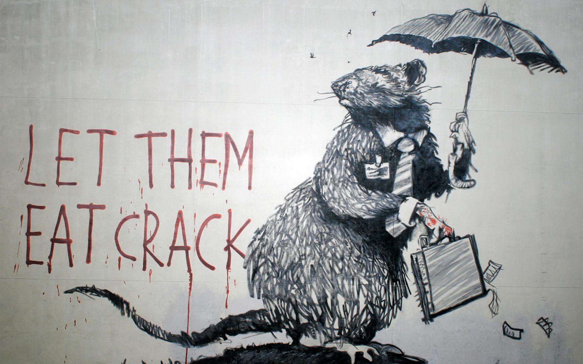 Banksy Wallpaper 31 Eat Crack - Soho - HD Wallpaper 