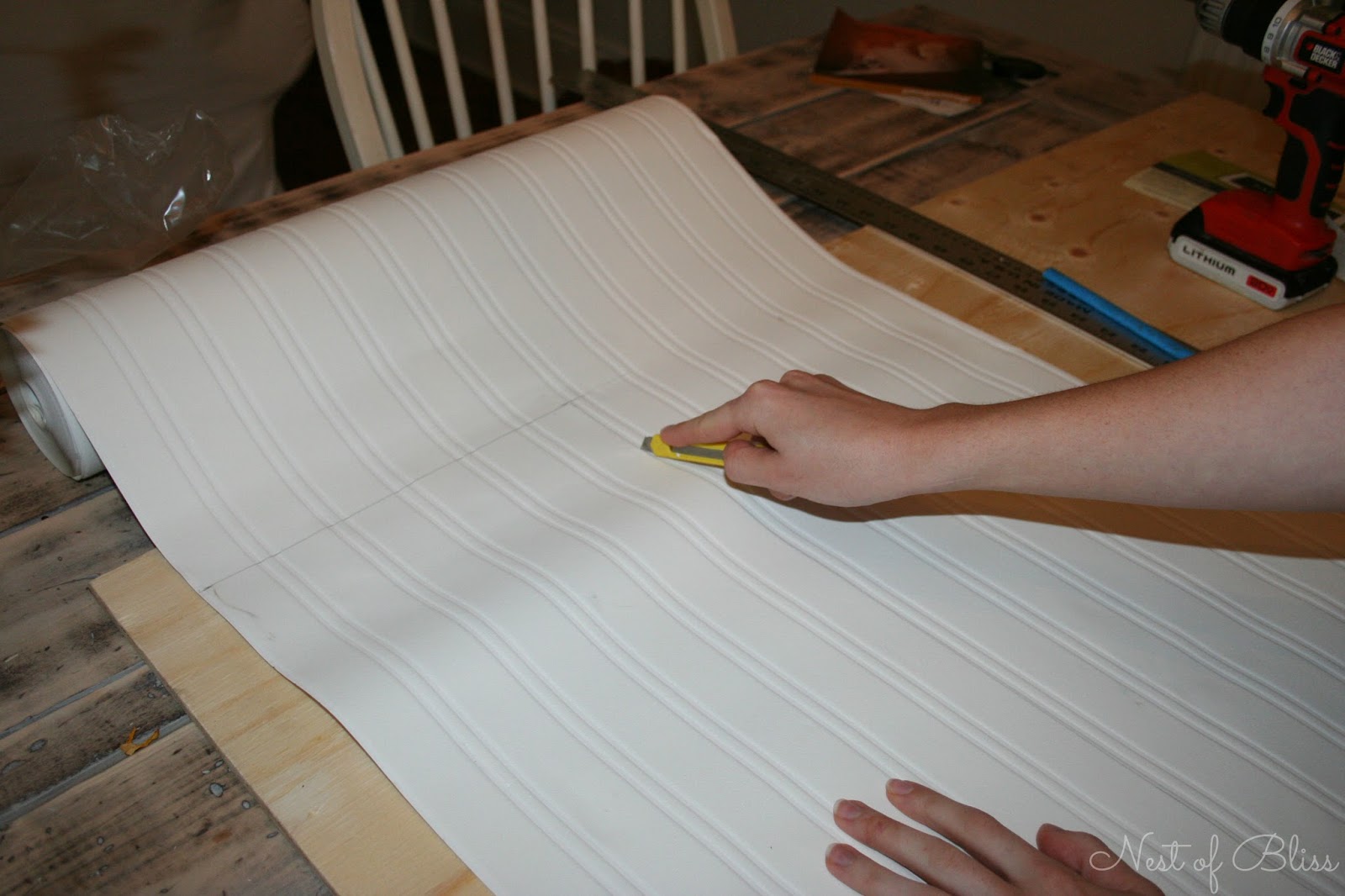 Beadboard Wallpaper On