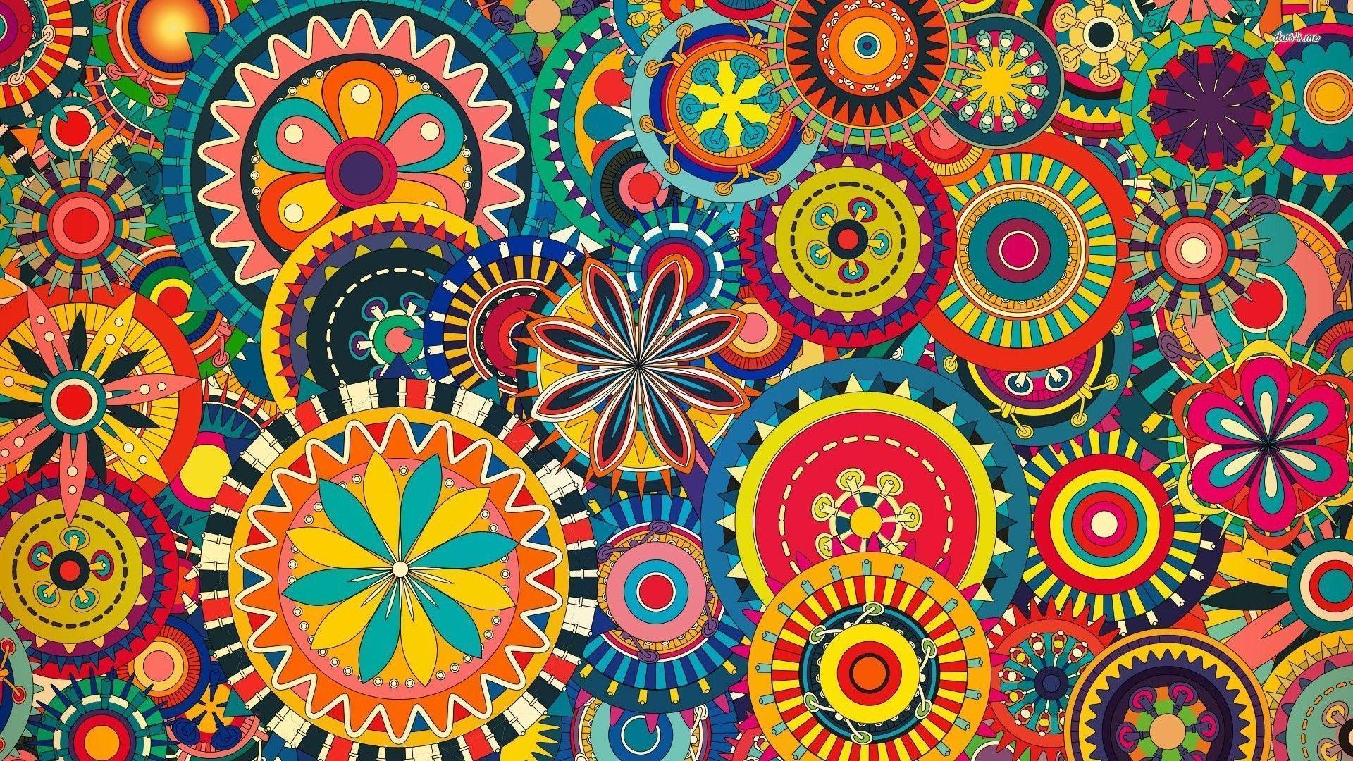 Colourful Floral Wallpaper Hd - HD Wallpaper 