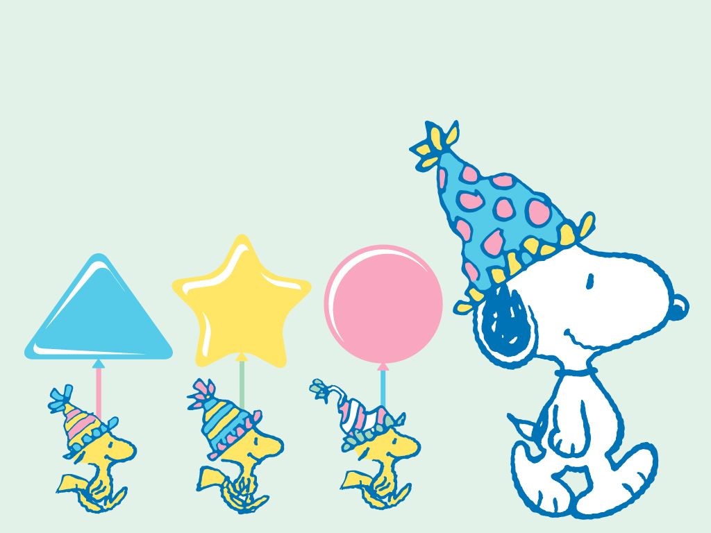 Snoopy Wallpapers Free ~ Desktop Wallpaper Box - Happy Birthday Woodstock Peanuts - HD Wallpaper 