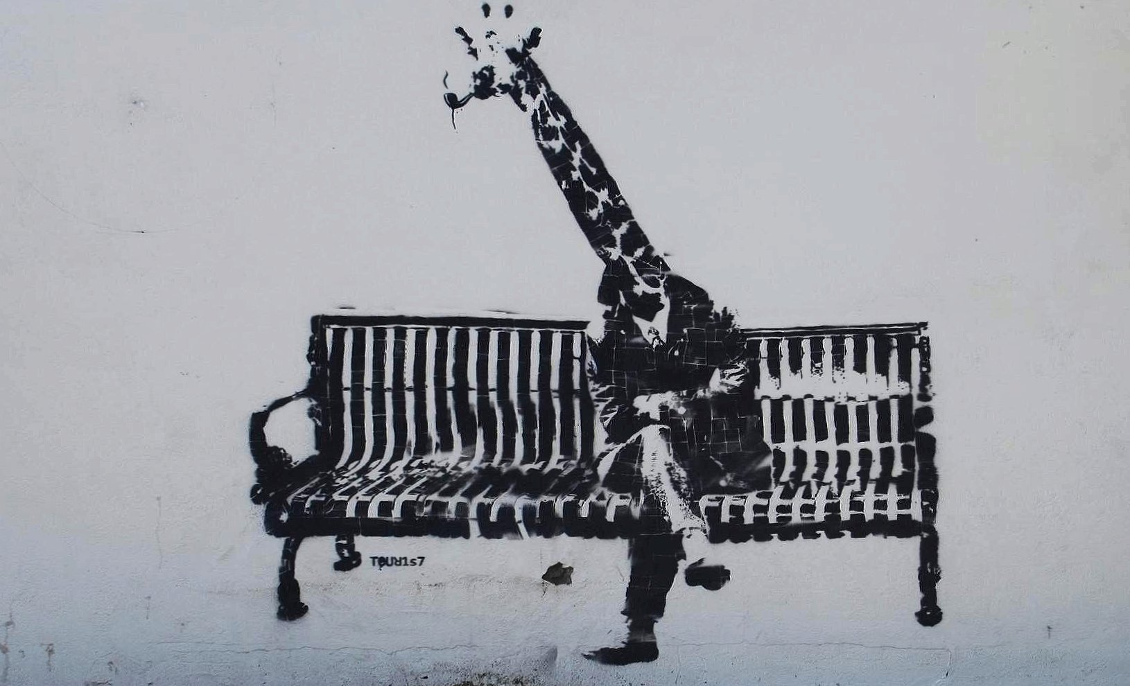 Funny Giraffe Style Banksy Wallpapers Hd Quality - Banksy Giraffe - HD Wallpaper 