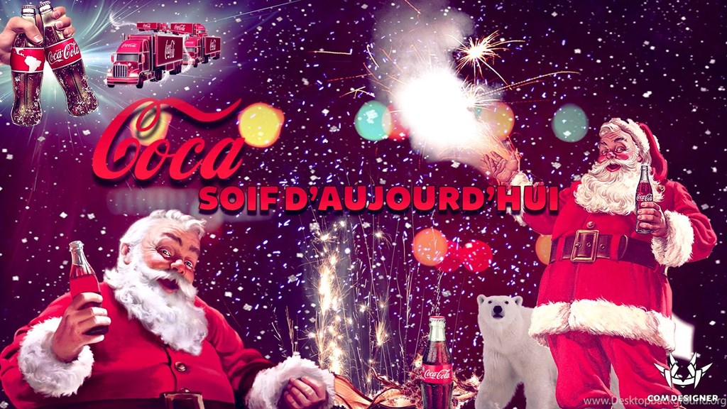 ★cocacola Xmas Wallpaper★ By Com Free Download - Santa Claus Coca Cola - HD Wallpaper 