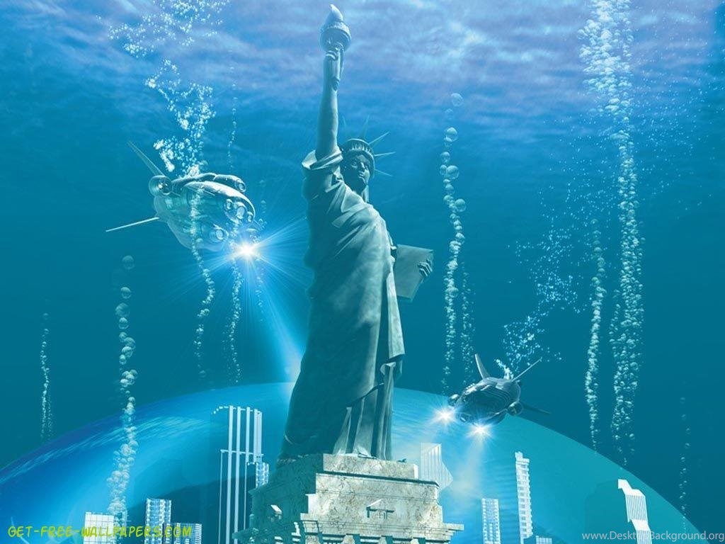 3d Water World 3d & Digital Art Wallpapers Hd Wallpapers - Best Pictures Of The Statue Of Liberty - HD Wallpaper 