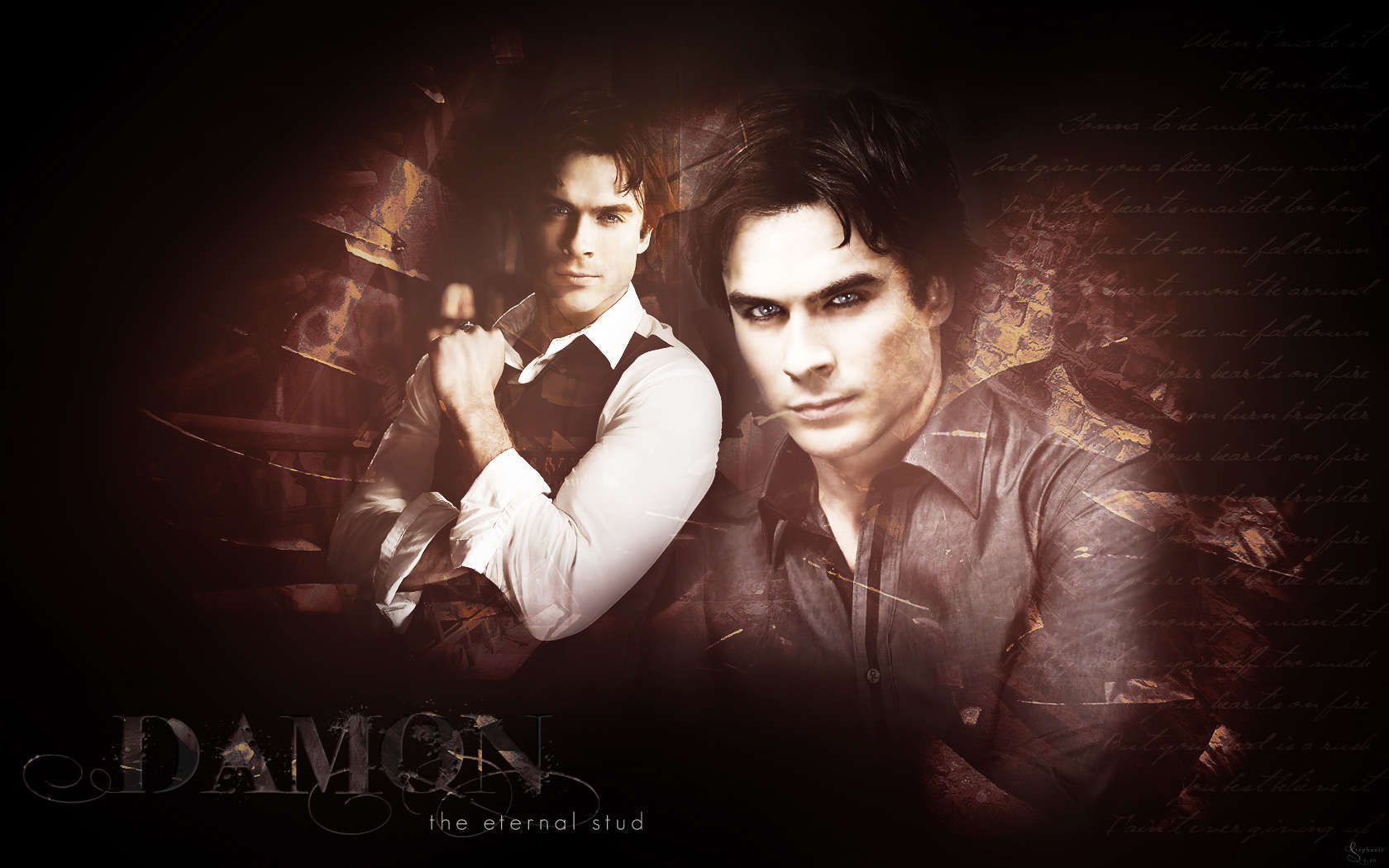 Diamond Painting Vampire Diaries - HD Wallpaper 