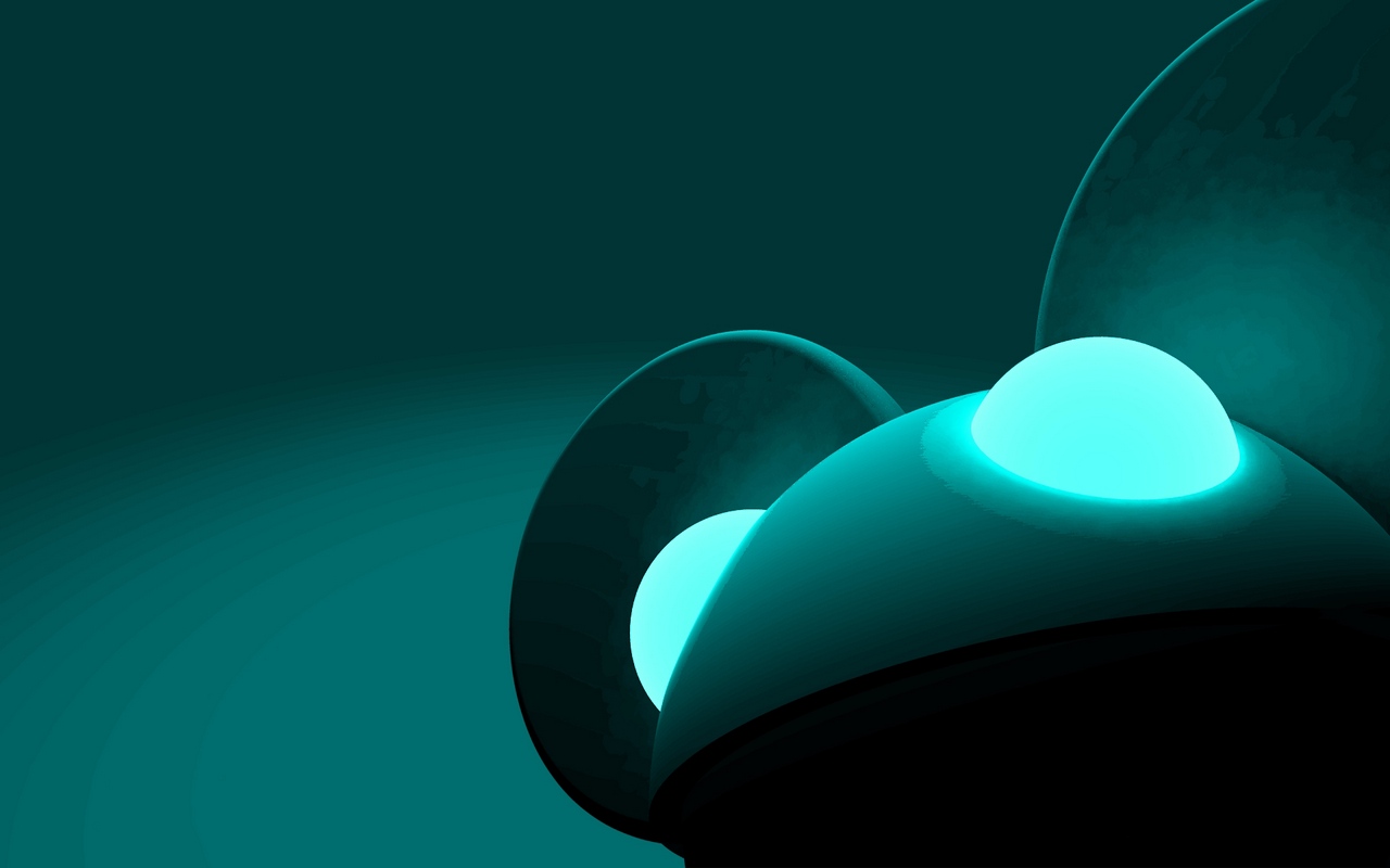 Wallpaper Deadmau5, Mouse, 3d, Light, Background - 4k Cyan Wallpaper Hd - HD Wallpaper 