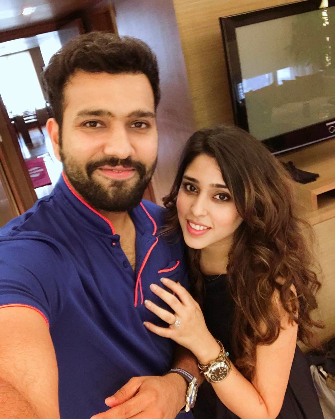 Rohit Sharma And Wife - HD Wallpaper 