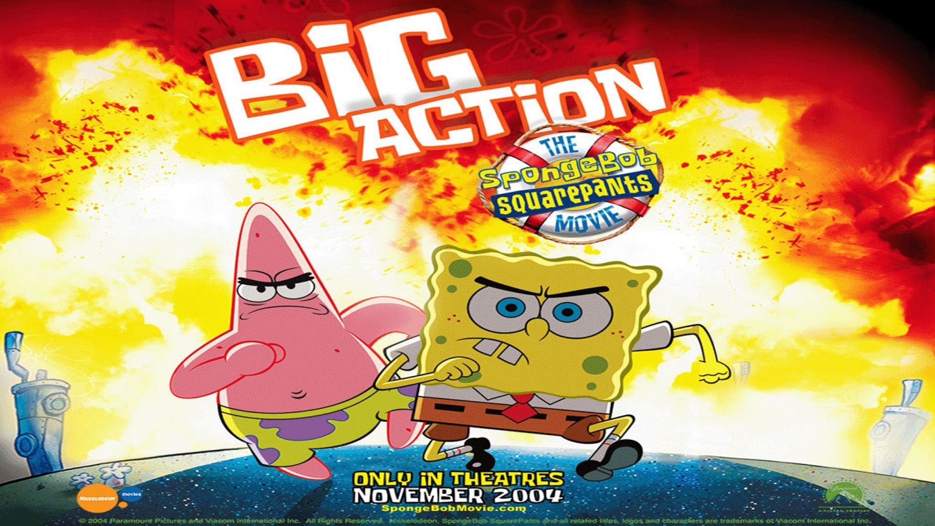 Big Action Spongebob Squarepants 
 Data-src /w/full/7/1/c/30566 - Spongebob Movie Big Action - HD Wallpaper 