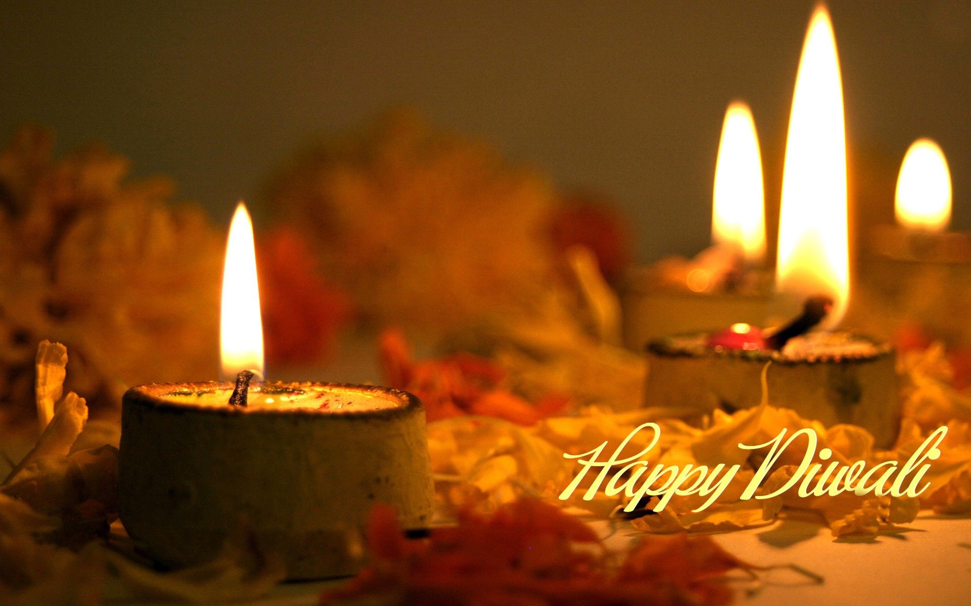 Happy Diwali With Diya - HD Wallpaper 