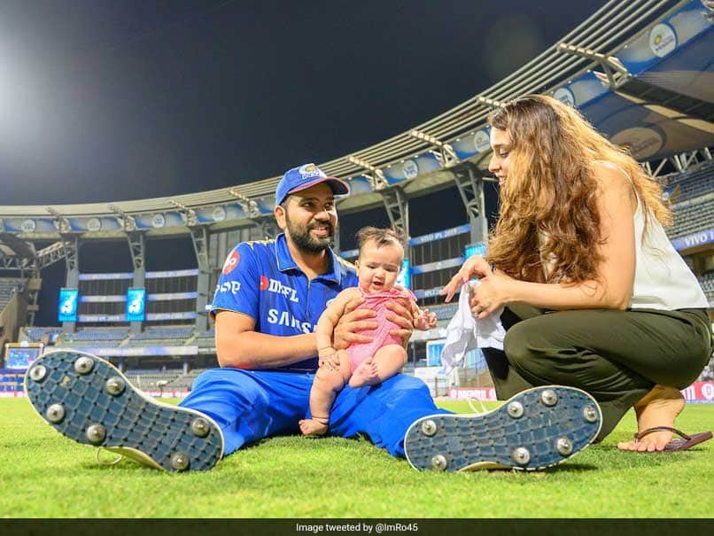 Rohit Sharma Dedicates Fifty To Daughter Samaira, Spends - Rohit Sharma And Family - HD Wallpaper 